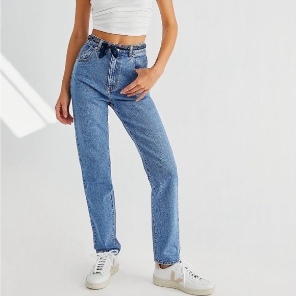 NEW Rolla's size 32 Dusters High Rise Denim Jeans In Meadow Blue Organic - Picture 1 of 14
